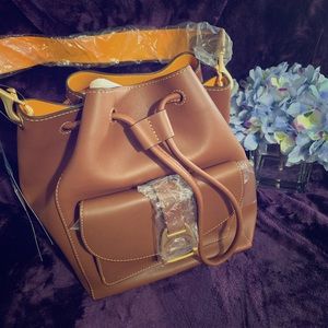 Dooney & Bourke Tan Marlowe Drawstring bag